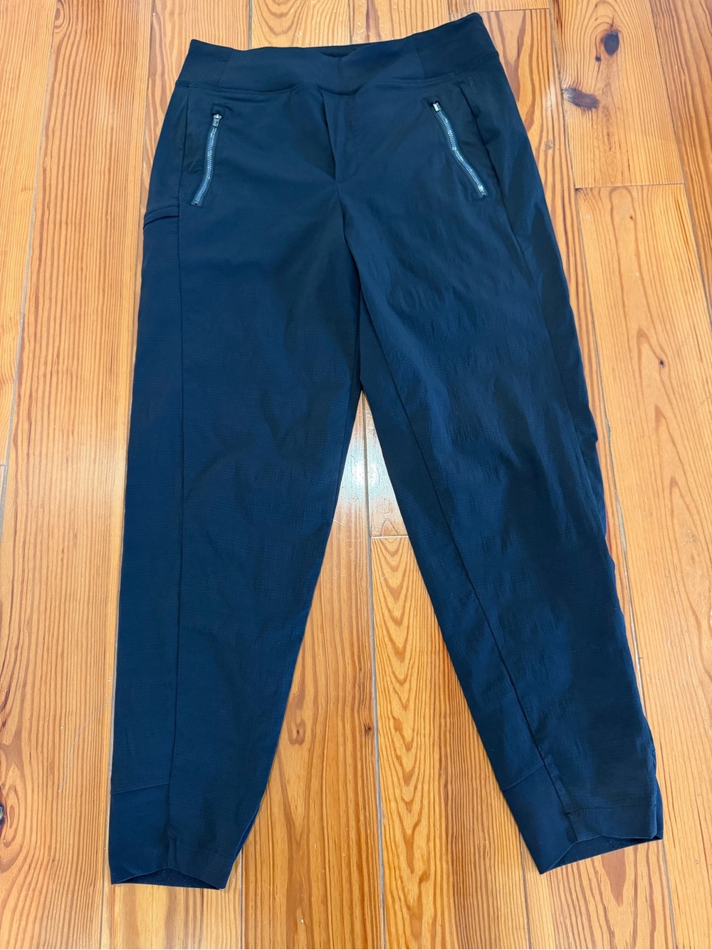 Athleta Black Track Jogger Pants with Zip Pockets